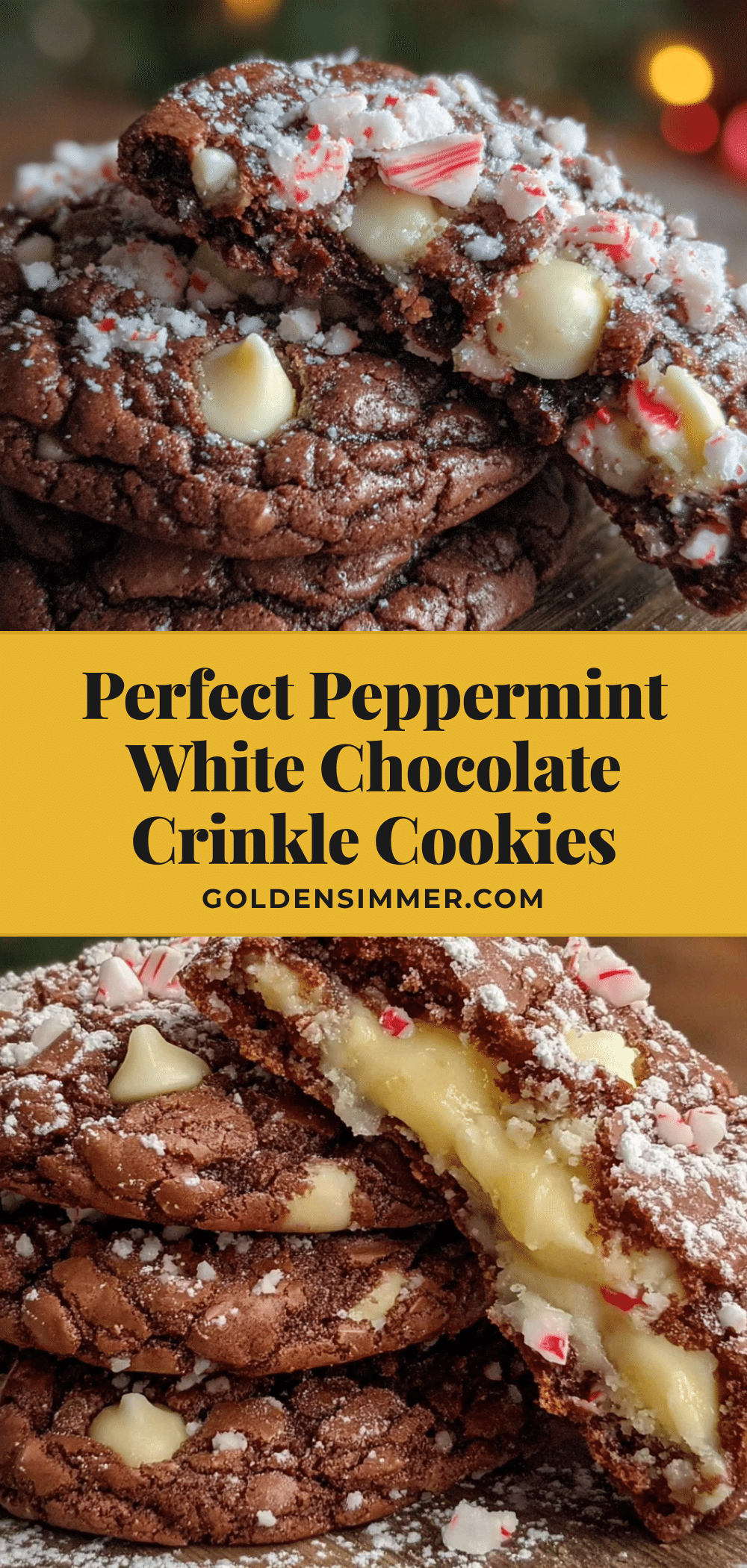 peppermint white chocolate crinkle cookies recipe
