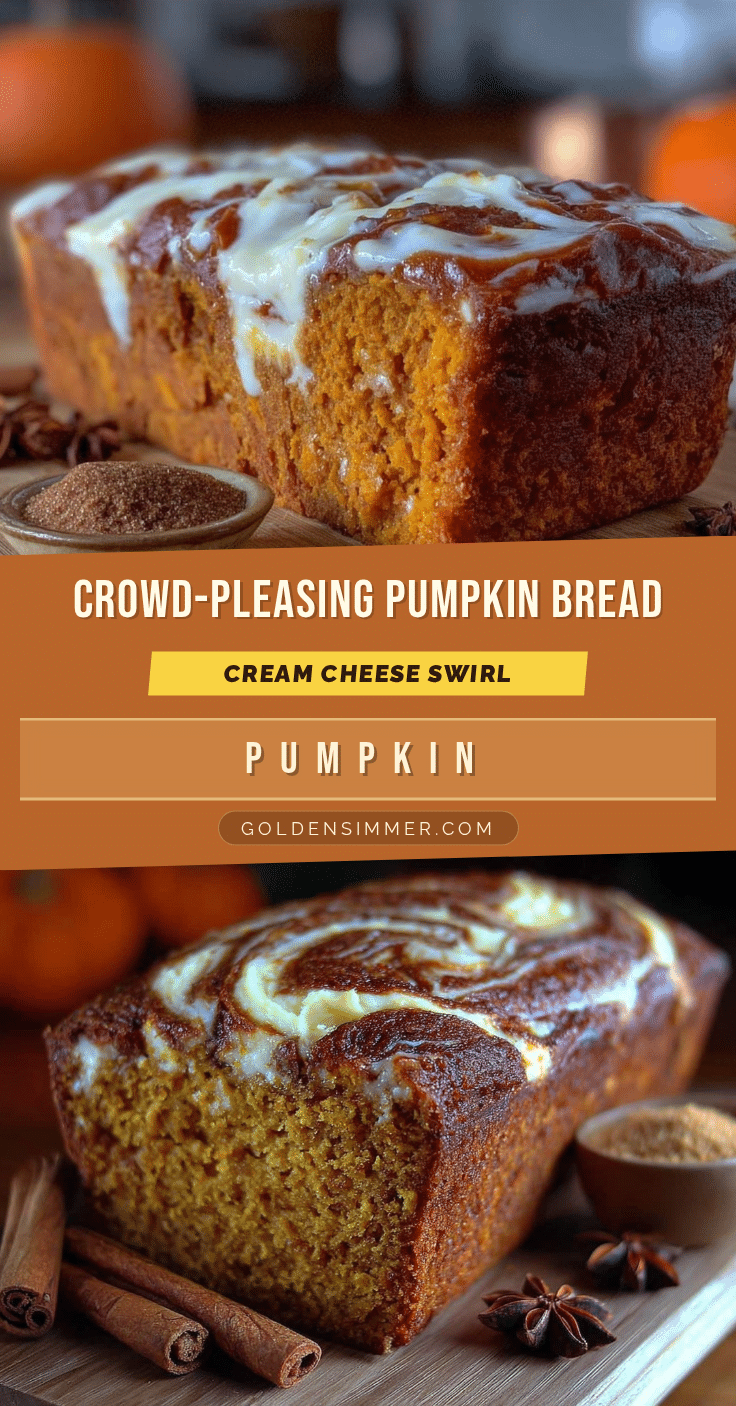 pumpkin bread with cream cheese swirl recipe