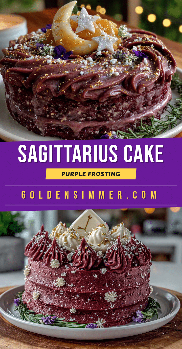purple sagittarius birthday cake recipe