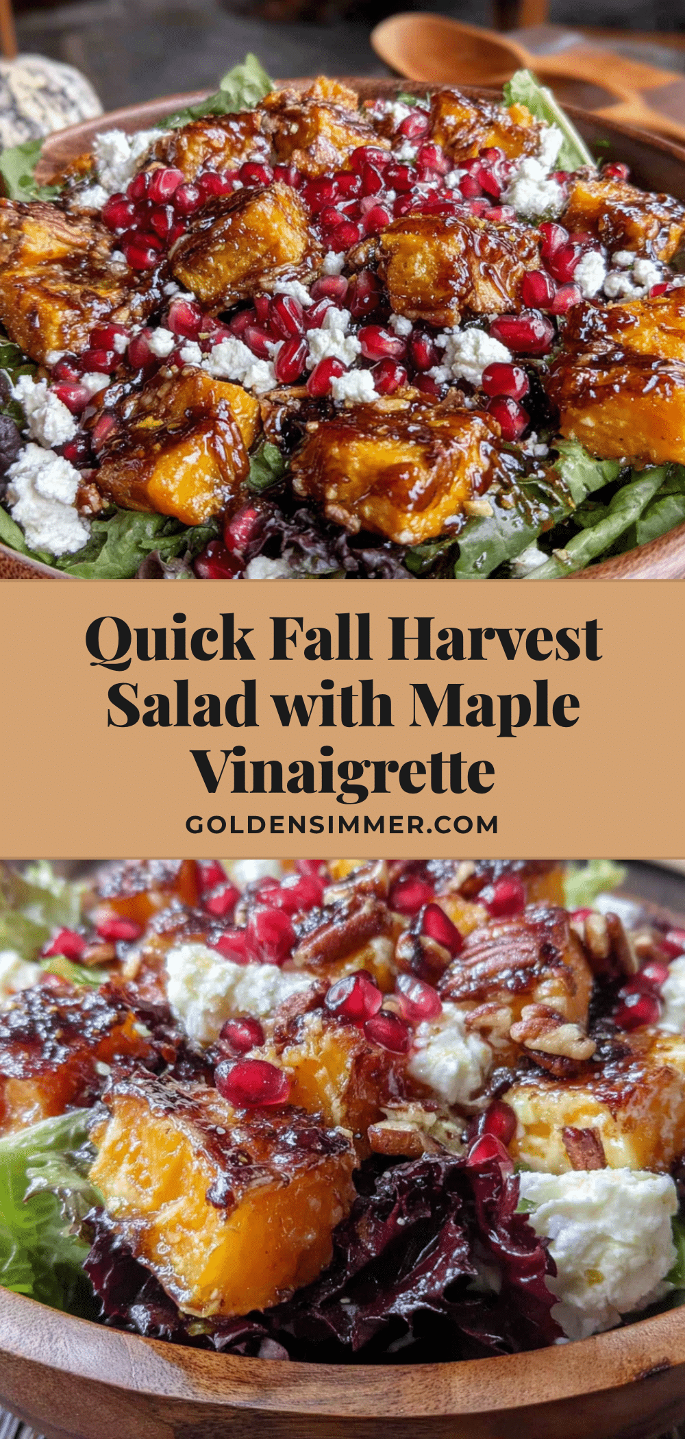 quick fall harvest salad with maple vinaigrette recipe