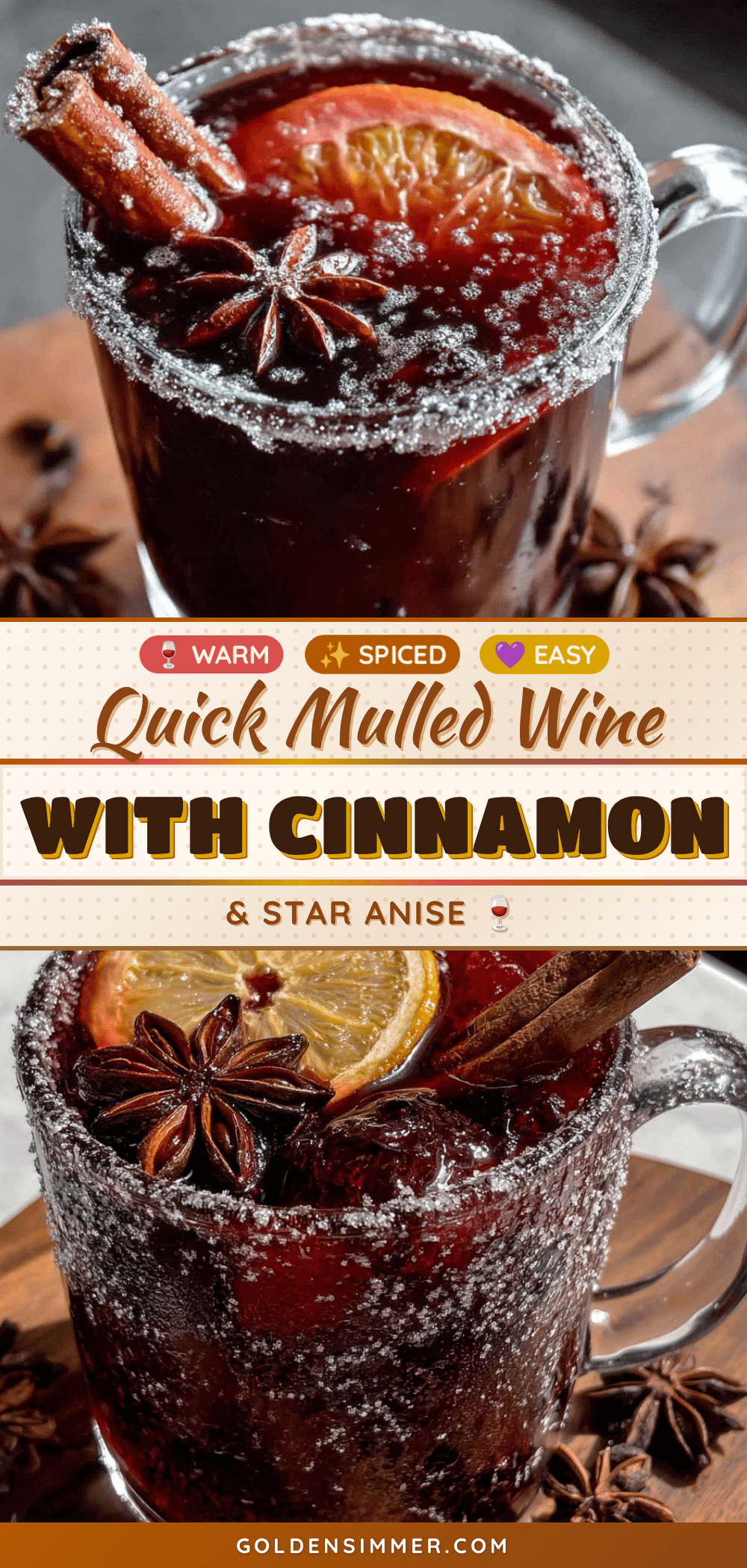 quick mulled wine with cinnamon and star anise recipe