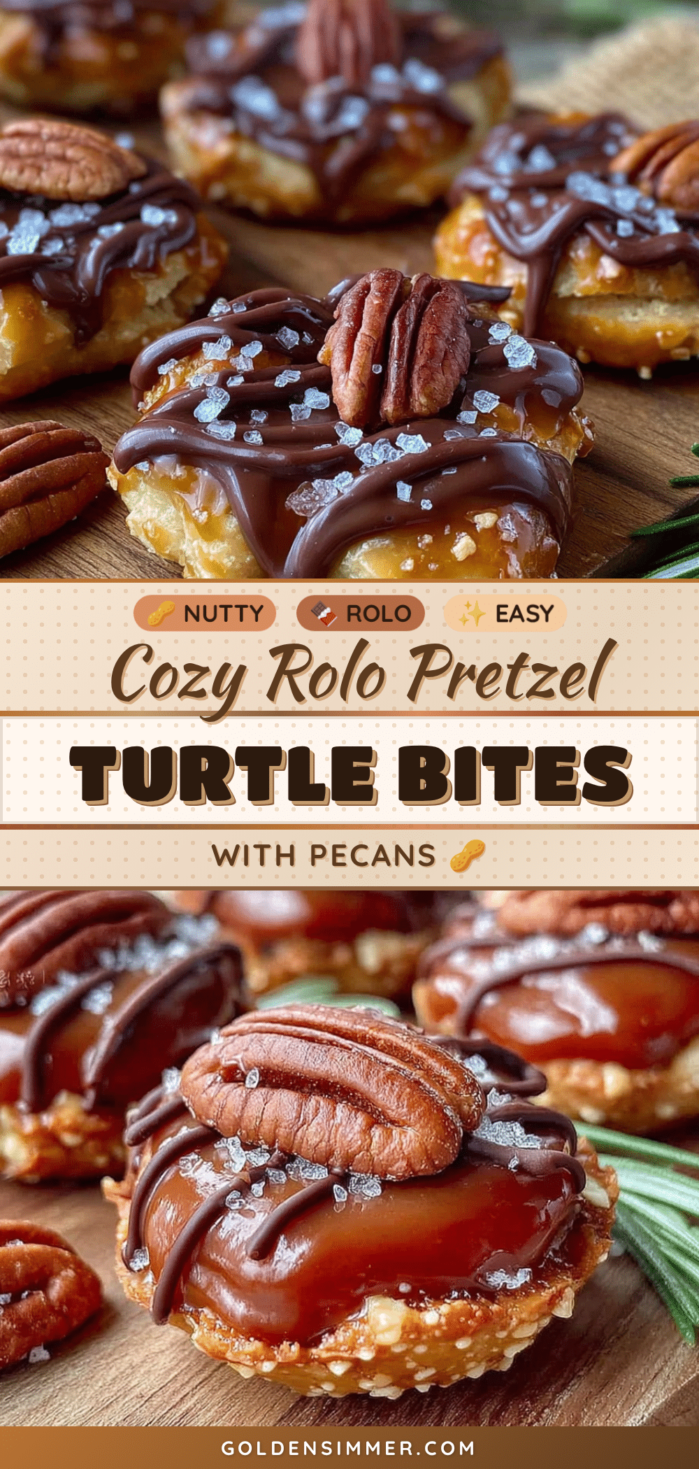 rolo pretzel turtle bites recipe