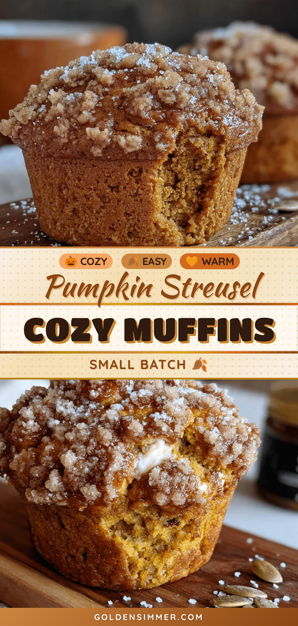 small-batch pumpkin muffins with streusel recipe
