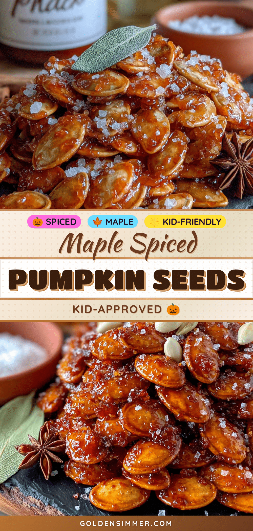 spiced maple roasted pumpkin seeds recipe