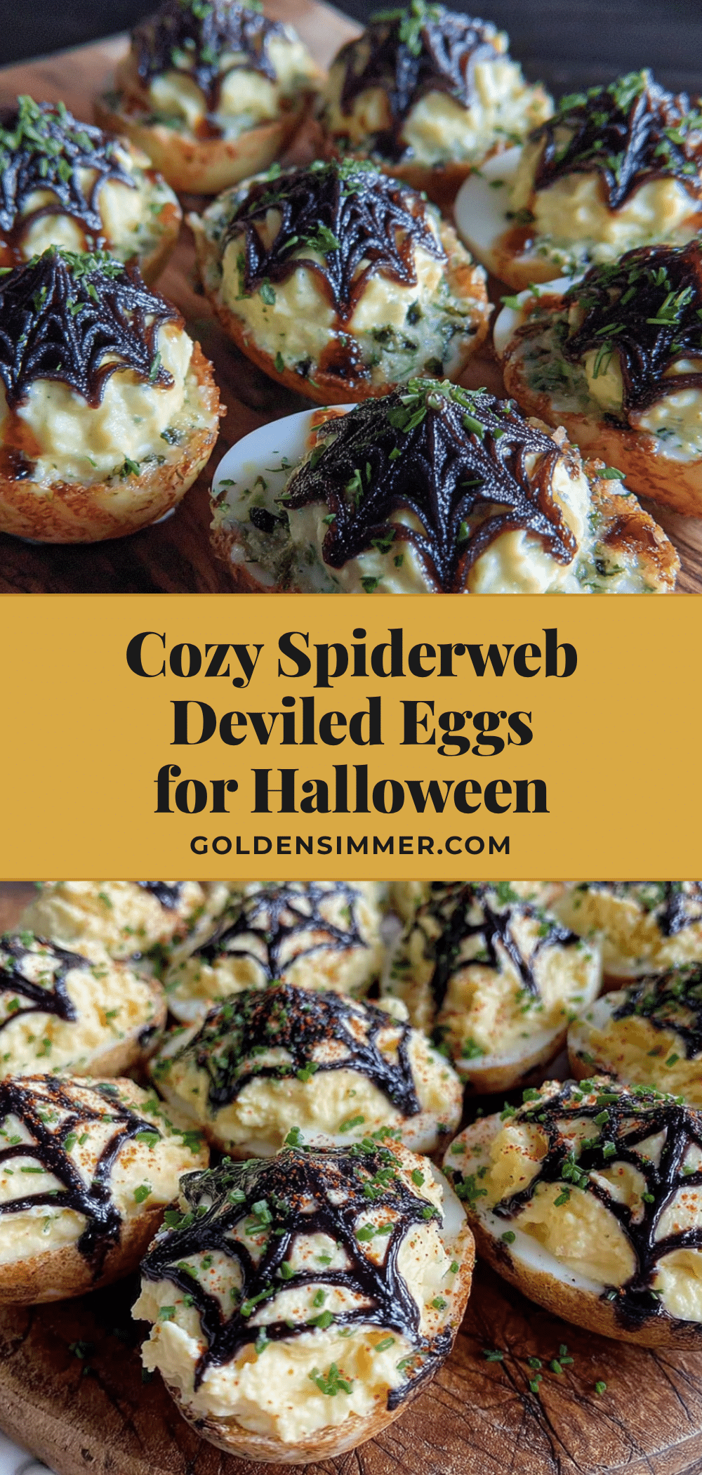 spiderweb deviled eggs recipe