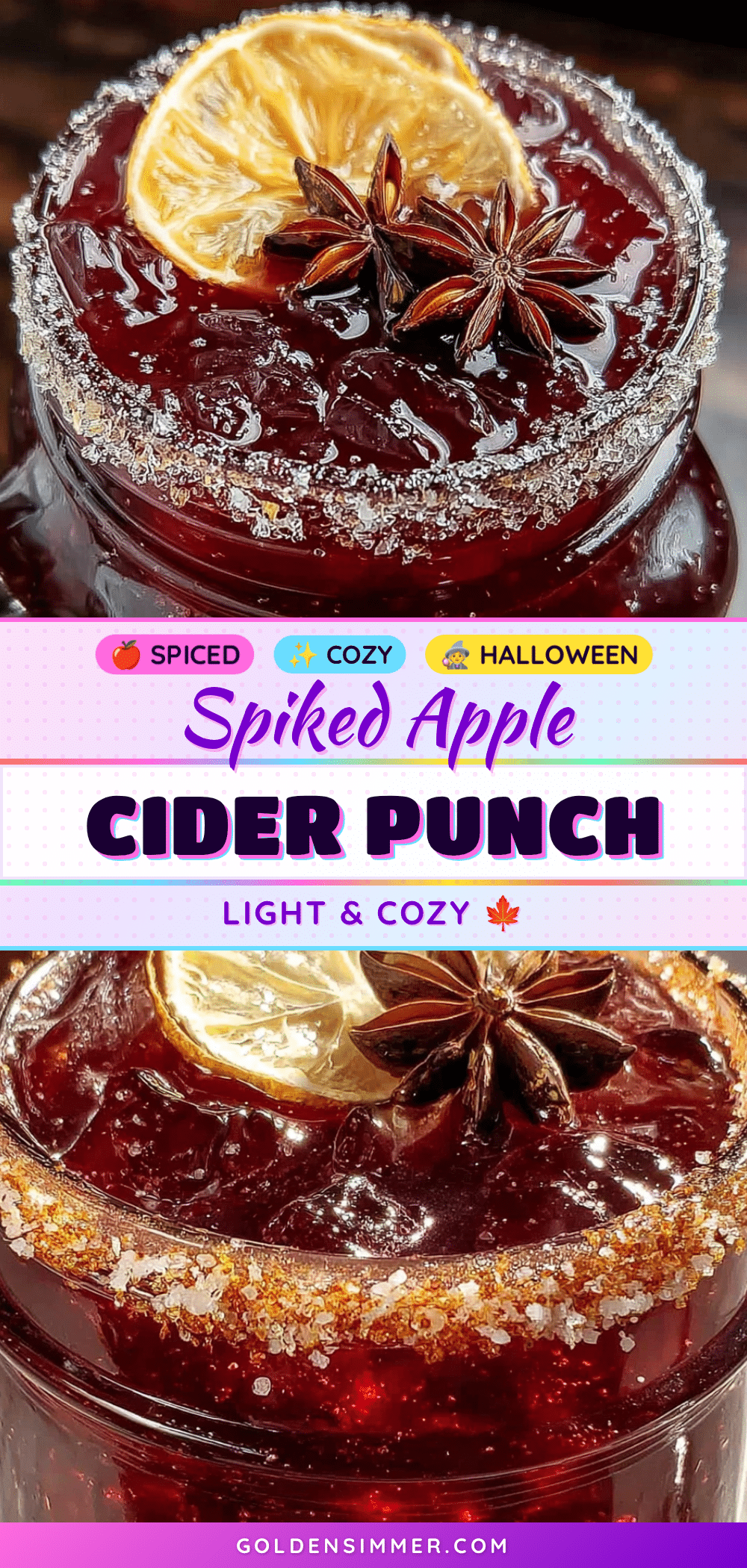 spiked apple cider halloween punch recipe