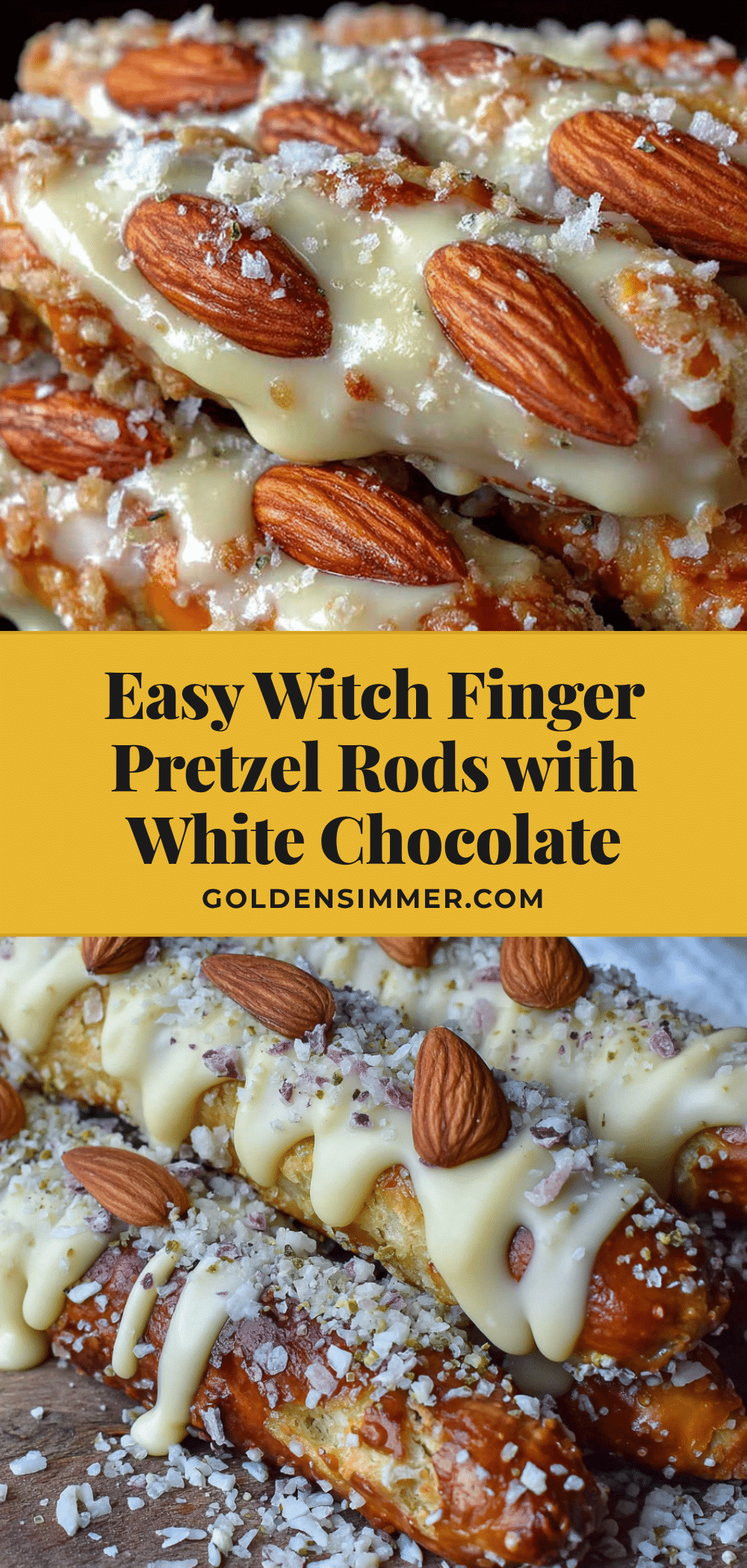 witch finger pretzel rods recipe