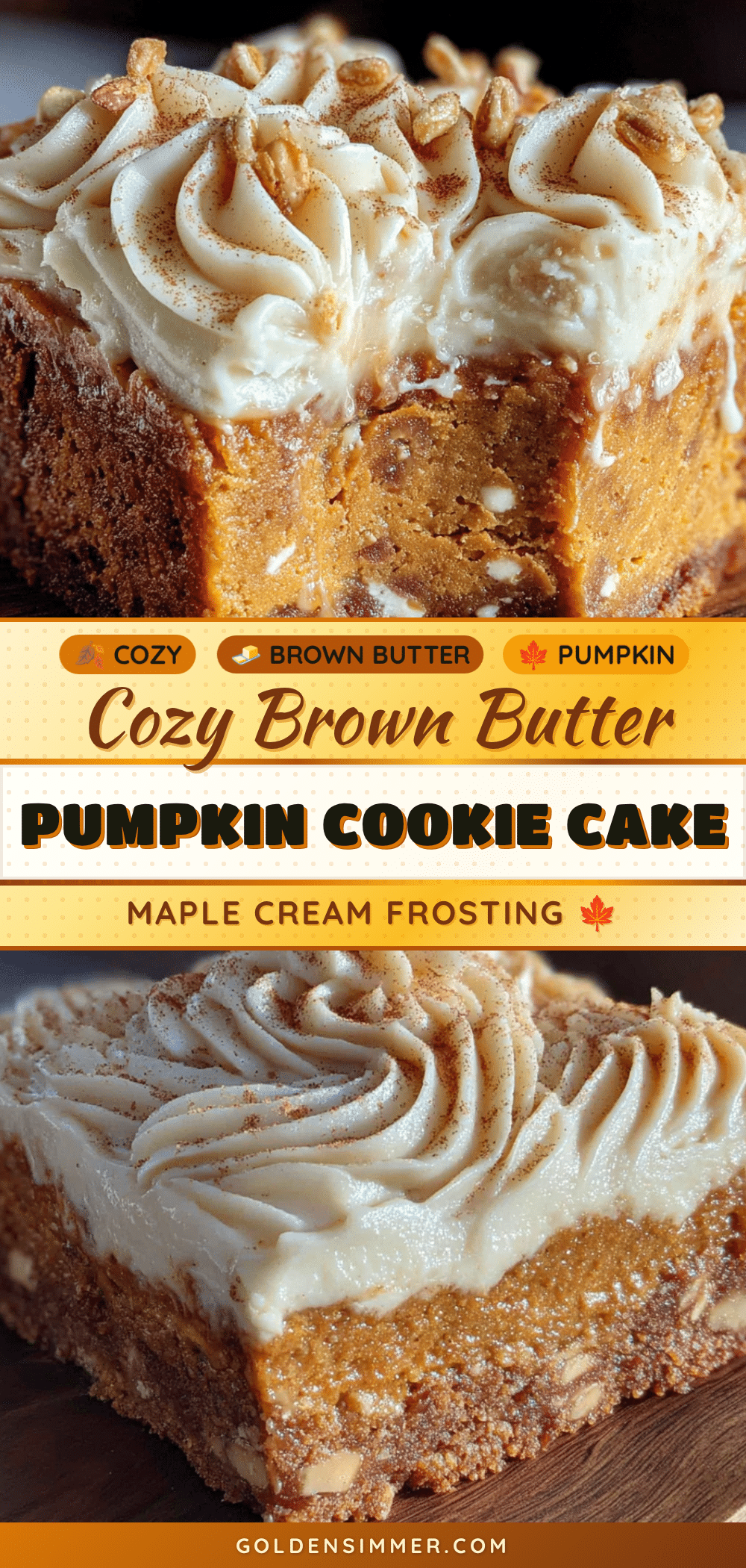 brown butter pumpkin cookie cake recipe