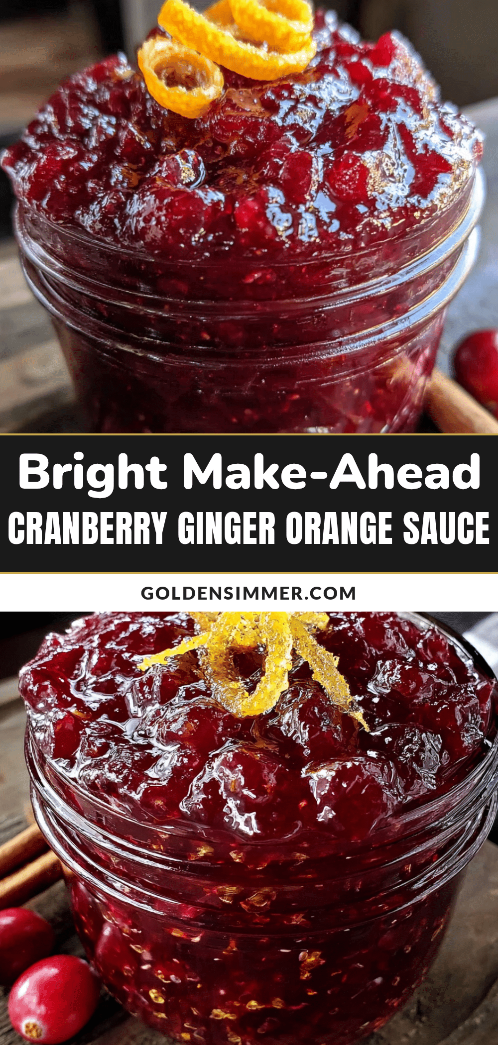 cranberry ginger orange sauce recipe