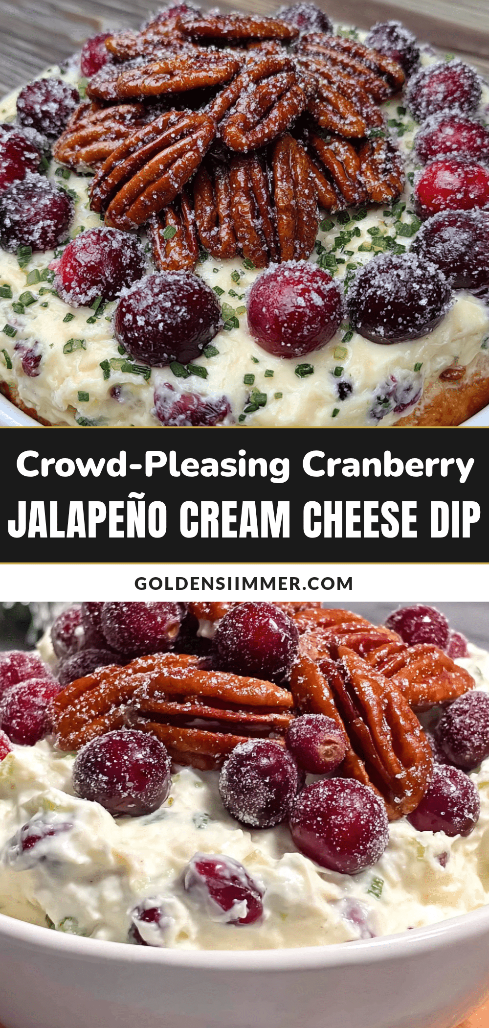 Cranberry Jalapeño Cream Cheese Dip recipe