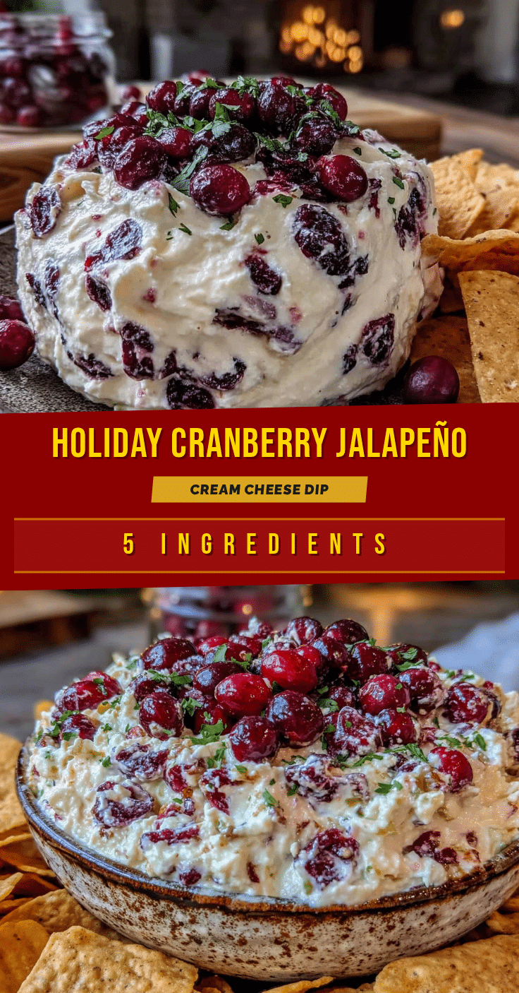 cranberry jalapeño cream cheese dip recipe