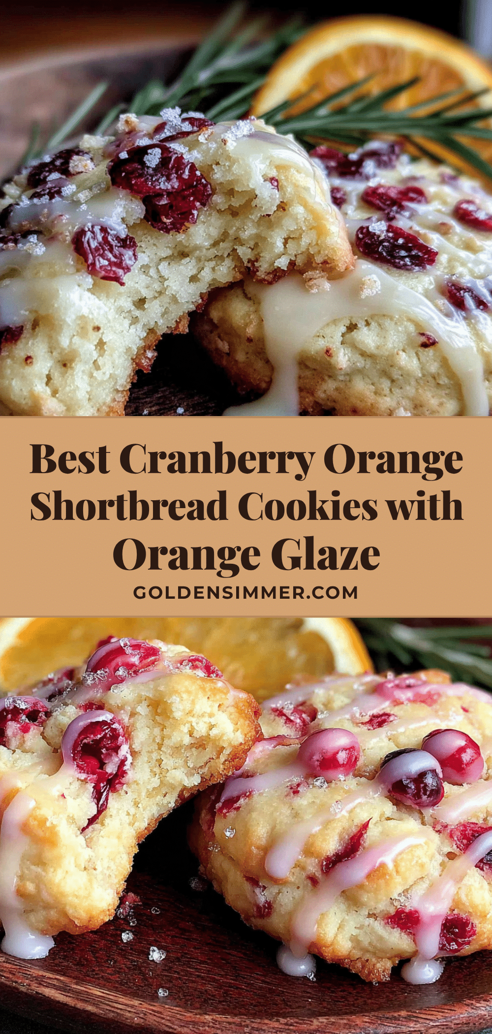 cranberry orange shortbread cookies recipe
