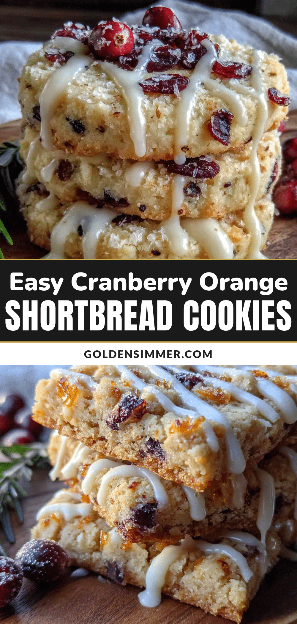 cranberry orange shortbread cookies recipe