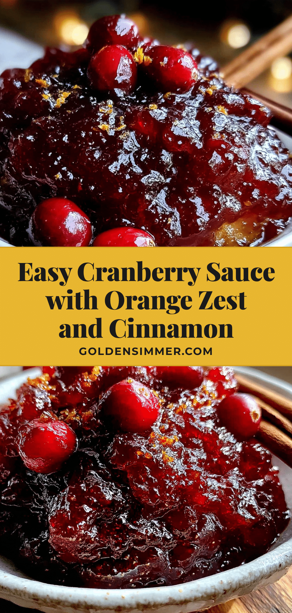Easy Cranberry Sauce with Orange & Cinnamon recipe