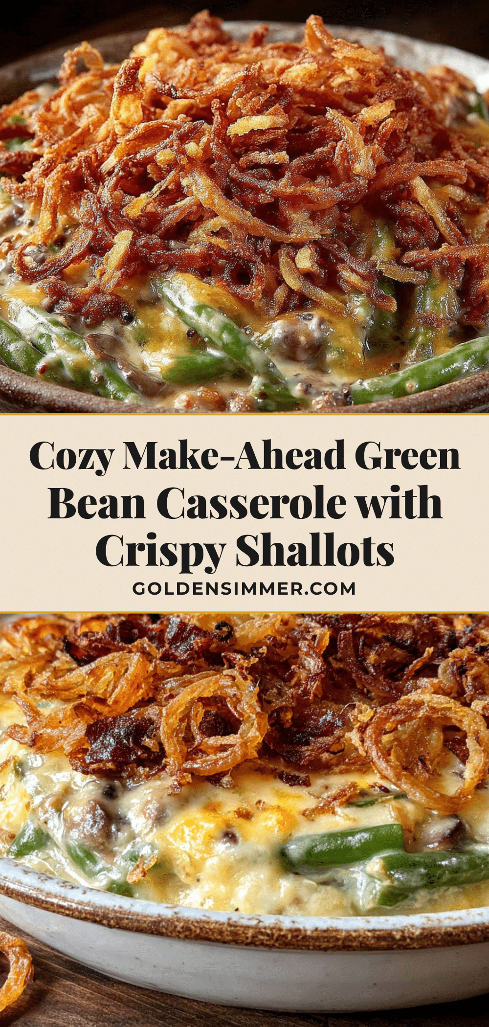 green bean casserole with crispy shallots recipe