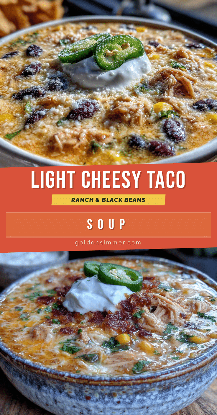 Light Cheesy Taco Soup recipe