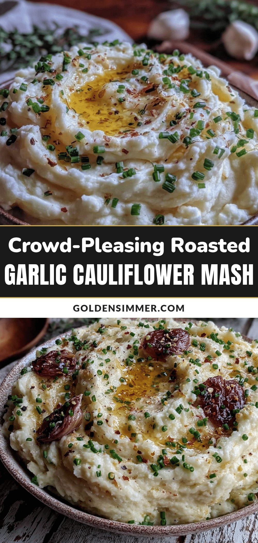 roasted garlic cauliflower mash recipe