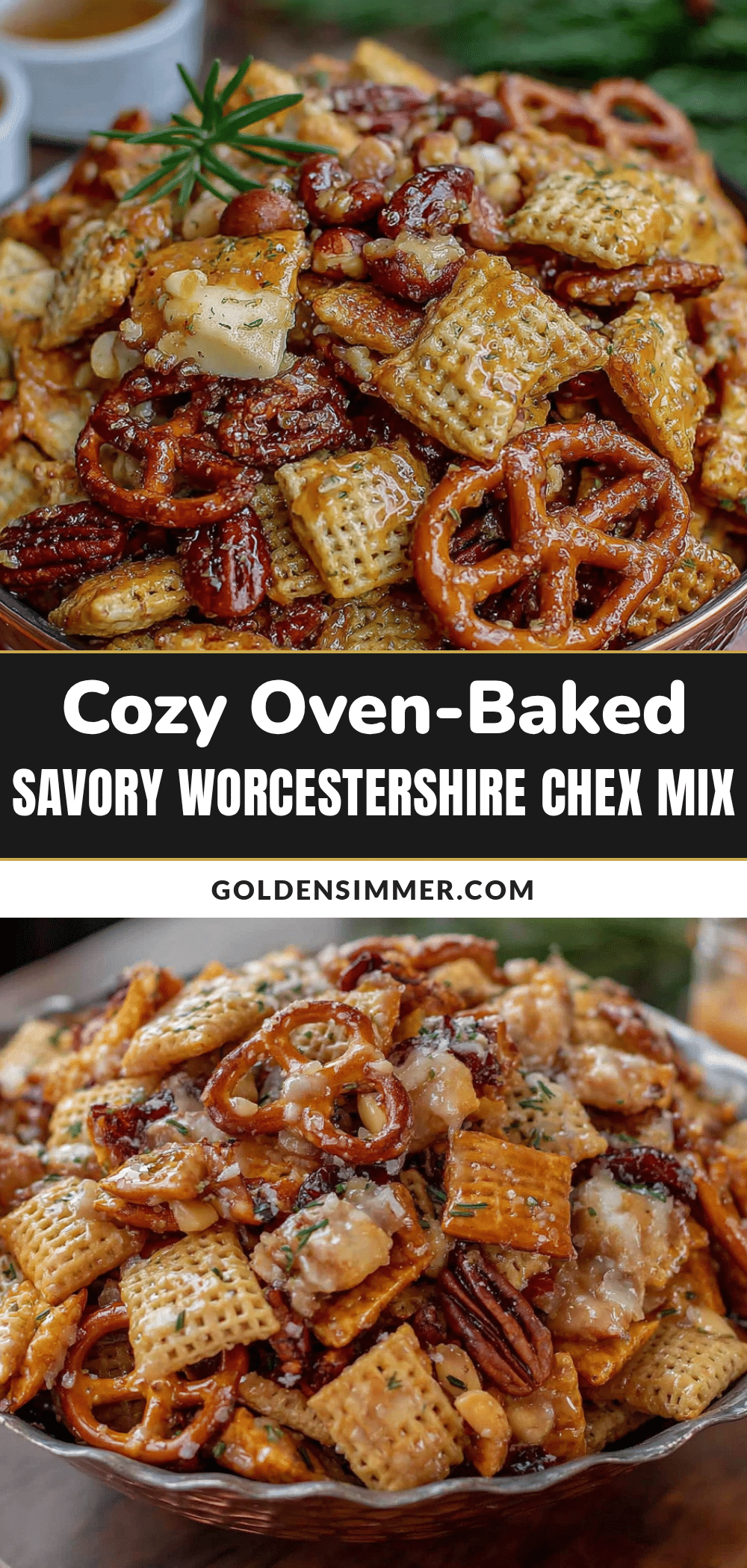 Savory Worcestershire Chex Mix recipe