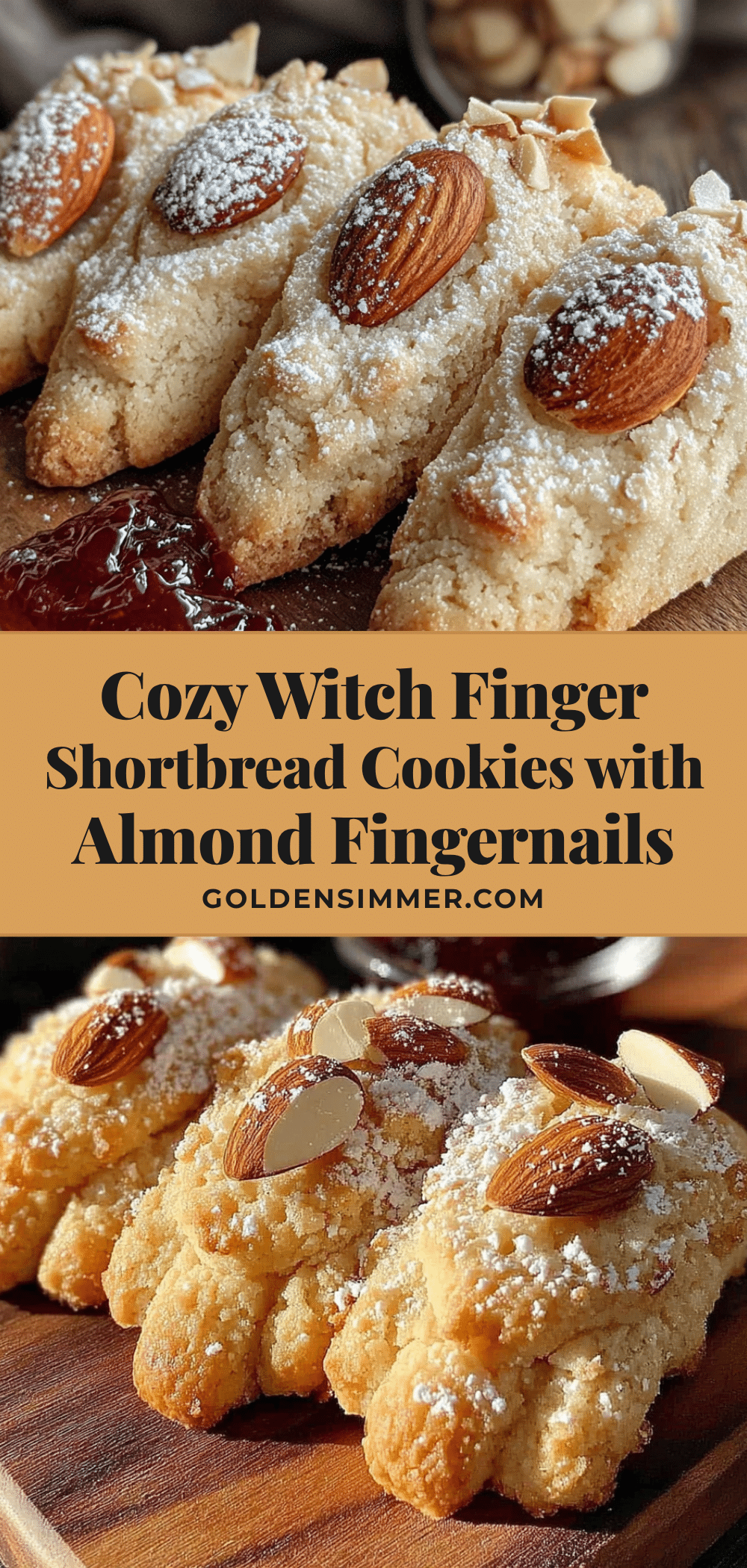 witch finger shortbread cookies recipe